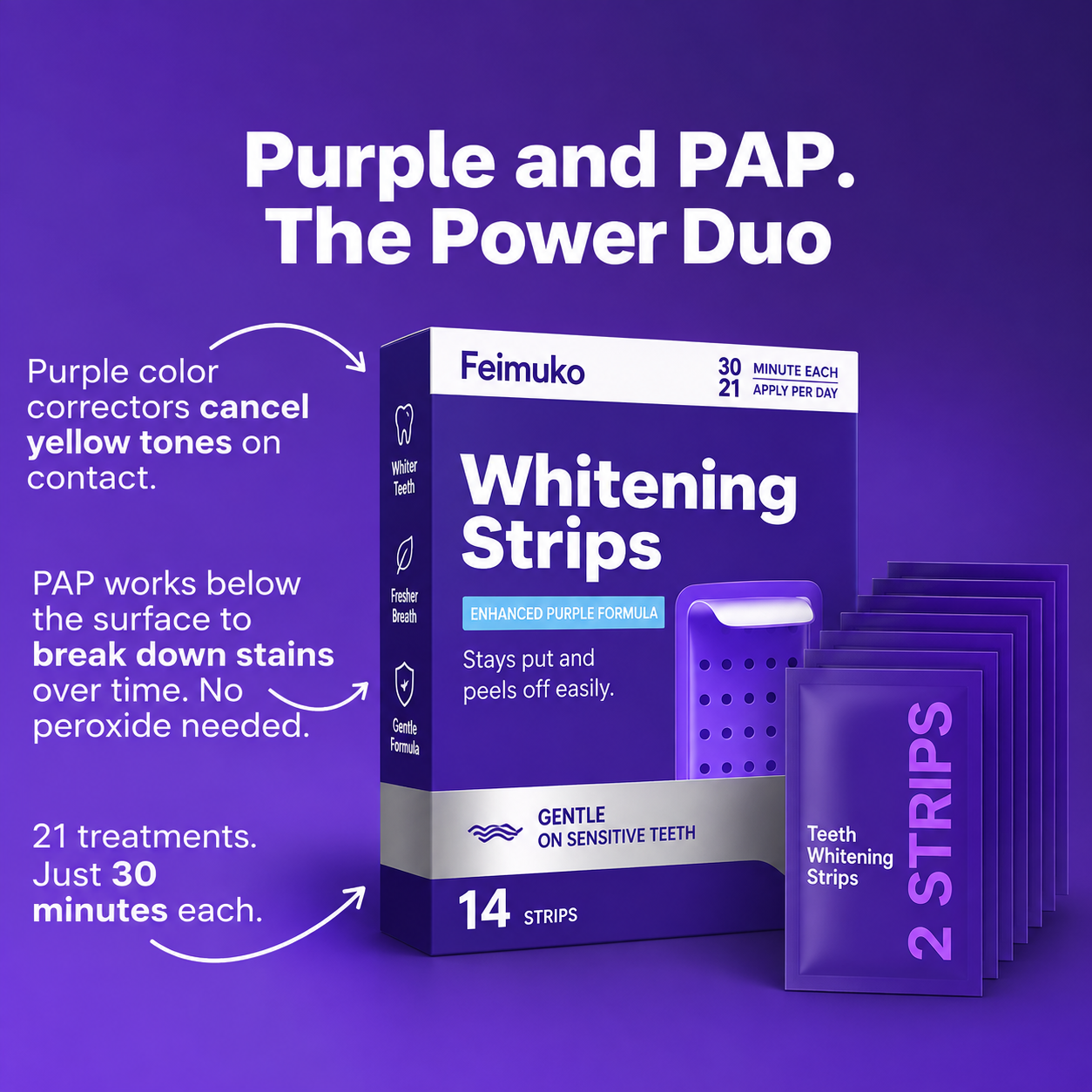Purple Whitening And Stain-removing Tooth Plaster