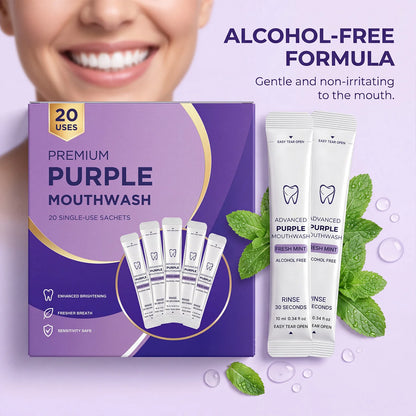 Purple Whitening Mouthwash Sachets