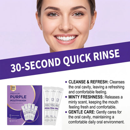 Refreshing Purple Strip-shaped Mouthwash